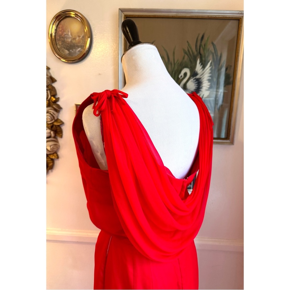 Vintage 1950’s/1960’s Scarlet Chiffon Dress!